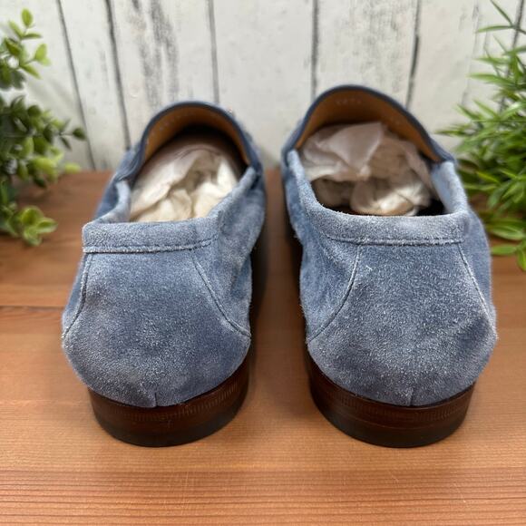 Gucci Men's Blue Suede Horsebit Loafers Size 9.5 - Picture 5 of 12